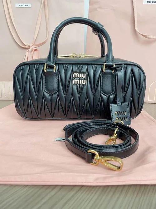 Miu Miu Original Bowling Bag Authentic Matelasse Luxury