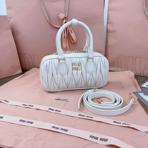 Miu Miu Original Bowling Bag Authentic Matelasse Luxury
