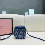 Miu Miu Makeup Cosmetic Pouch Women Luxury Matelasse