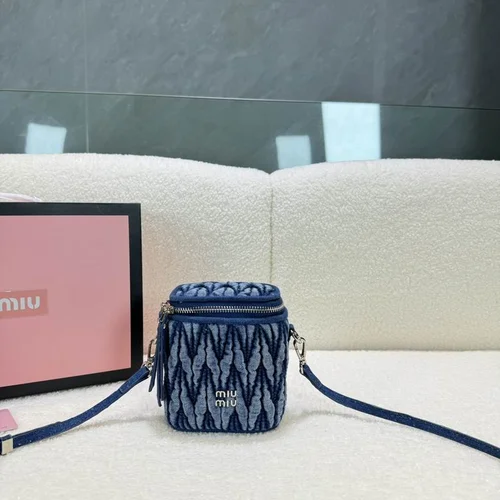 Miu Miu Makeup Cosmetic Pouch Women Luxury Matelasse