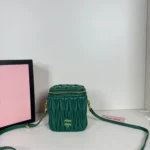 Miu Miu Makeup Cosmetic Pouch Women Luxury Matelasse