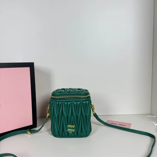 Miu Miu Makeup Cosmetic Pouch Women Luxury Matelasse