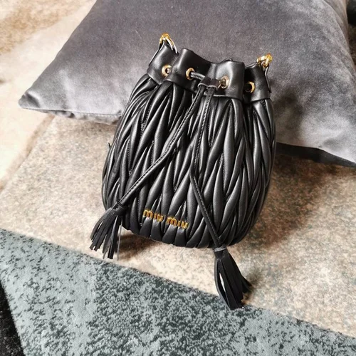 Miu Miu Original Bucket Bag Authentic Matelasse Leather