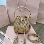 Miu Miu Original Bucket Bag Authentic Matelasse Leather