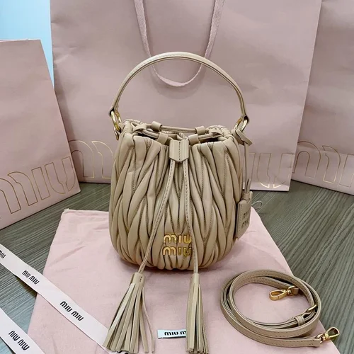 Miu Miu Original Bucket Bag Authentic Matelasse Leather