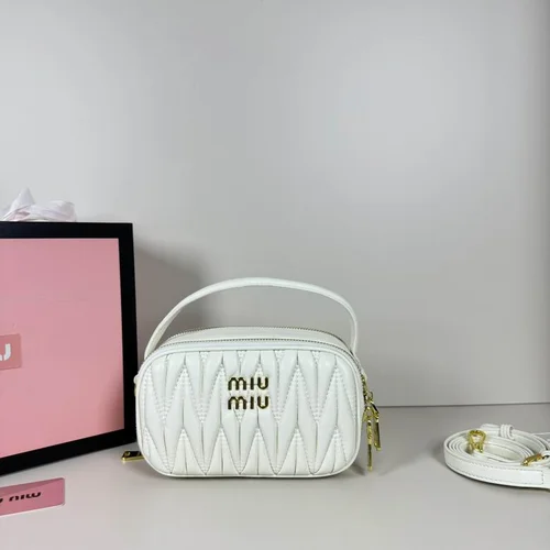 11 Miu Miu Camera Bag Small Women Luxury Matelasse Leather