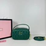 11 Miu Miu Camera Bag Small Women Luxury Matelasse Leather