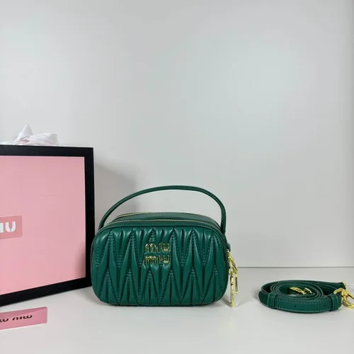 11 Miu Miu Camera Bag Small Women Luxury Matelasse Leather