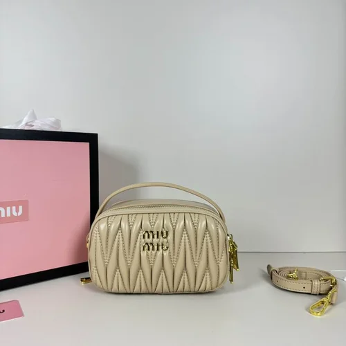 11 Miu Miu Camera Bag Small Women Luxury Matelasse Leather