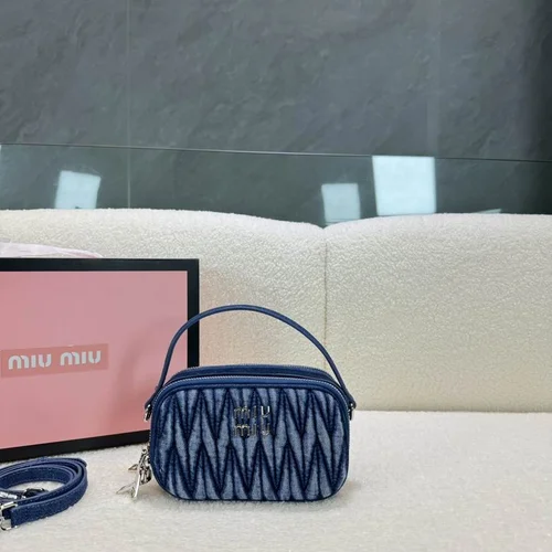 11 Miu Miu Camera Bag Small Women Luxury Matelasse Leather