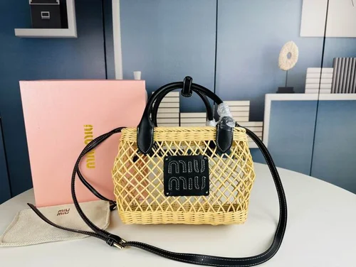 11 Miu Miu Basket Bag Medium Women Luxury Raffia Designer