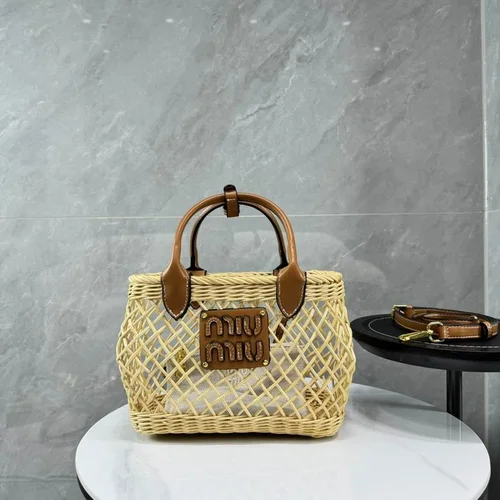 11 Miu Miu Basket Bag Medium Women Luxury Raffia Designer