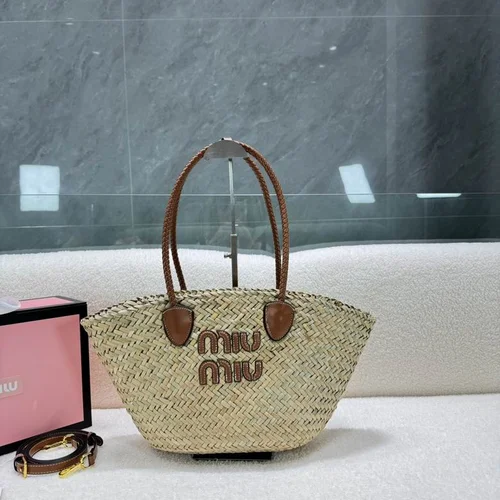 11 Miu Miu Basket Bag Medium Women Luxury Raffia Designer