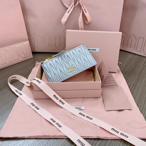 Miu Miu Original Women's Wallet Authentic Matelasse Leather