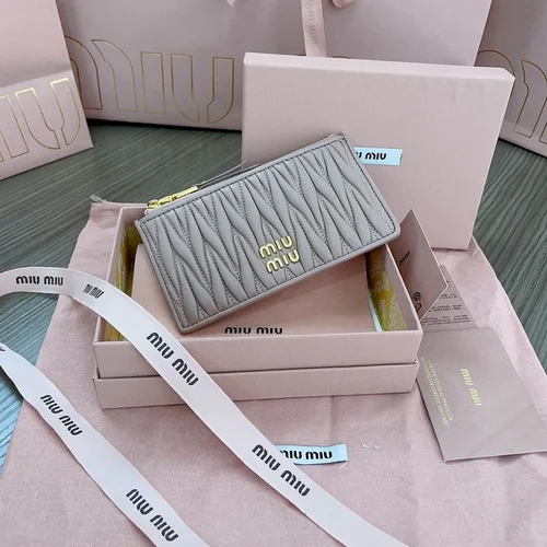 Miu Miu Original Women's Wallet Authentic Matelasse Leather