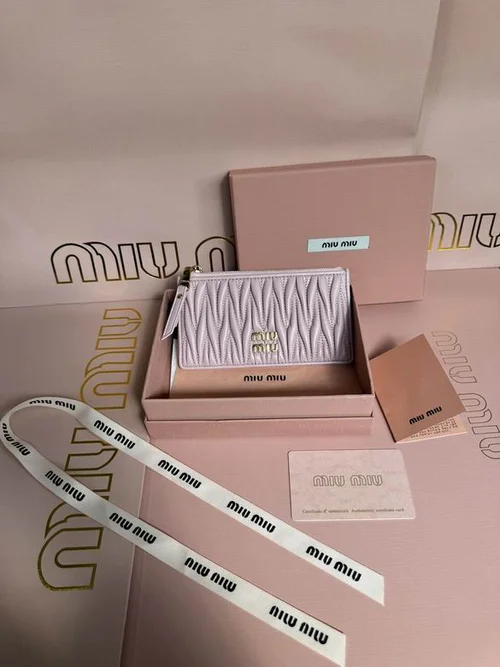 Miu Miu Original Women's Wallet Authentic Matelasse Leather