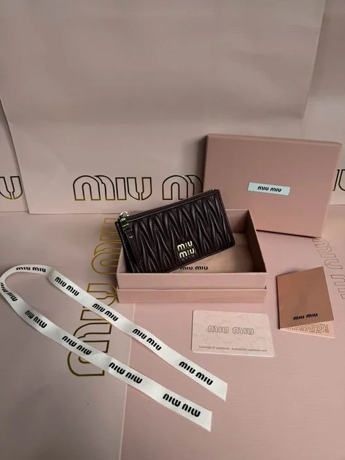 Miu Miu Original Women's Wallet Authentic Matelasse Leather