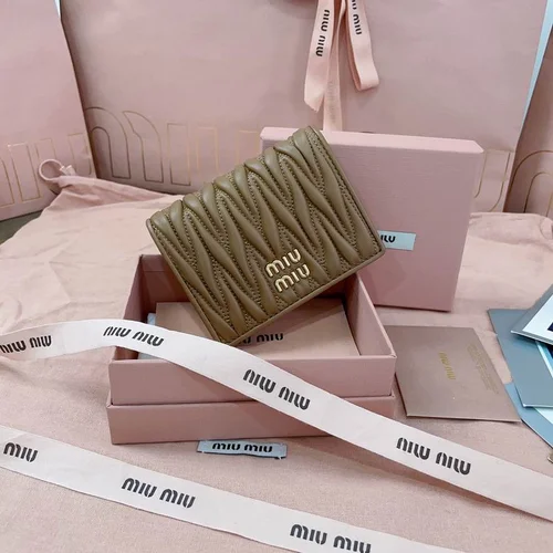 Miu Miu Original Women's Wallet Authentic Matelasse Leather