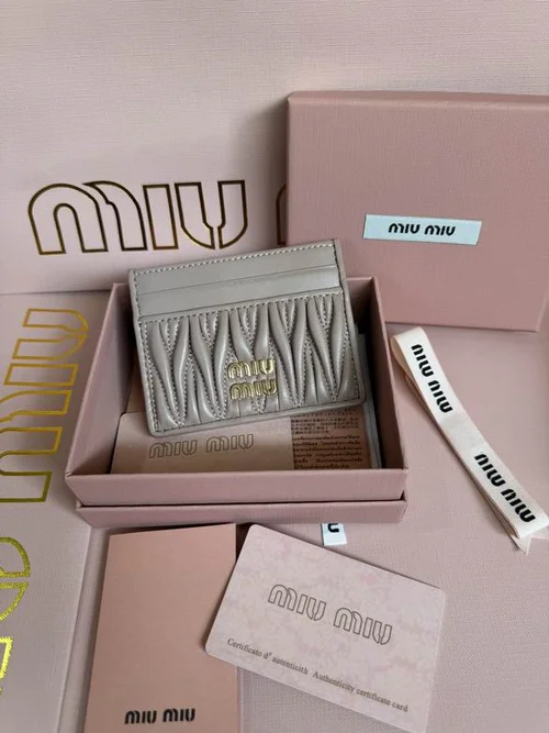 Miu Miu Original Women's Wallet Authentic Matelasse Leather