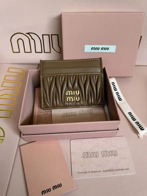 Miu Miu Original Women's Wallet Authentic Matelasse Leather