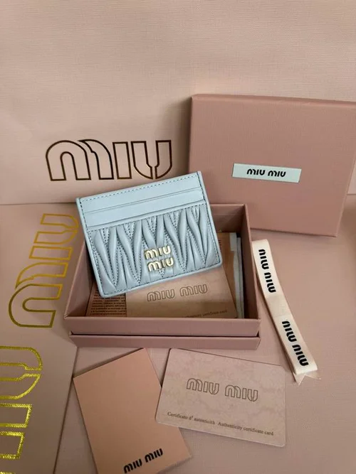 Miu Miu Original Women's Wallet Authentic Matelasse Leather