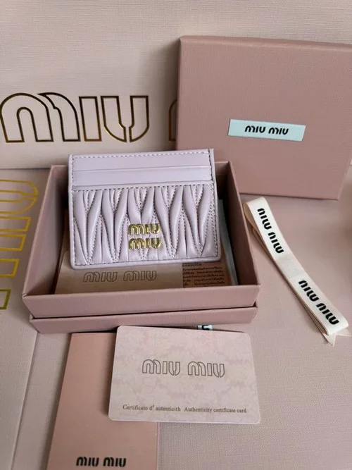 Miu Miu Original Women's Wallet Authentic Matelasse Leather