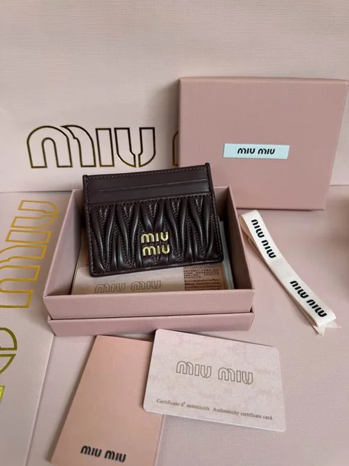 Miu Miu Original Women's Wallet Authentic Matelasse Leather