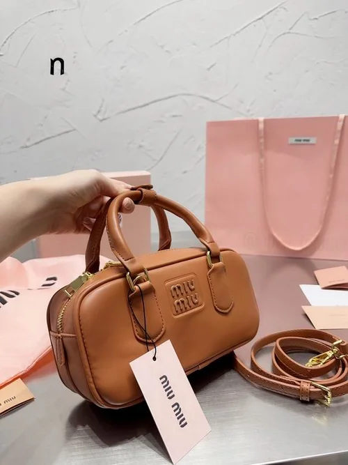 11 Miu Miu Bowling Bag Medium Women Luxury Matelasse Leather