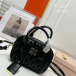 11 Miu Miu Bowling Bag Medium Women Luxury Matelasse Leather