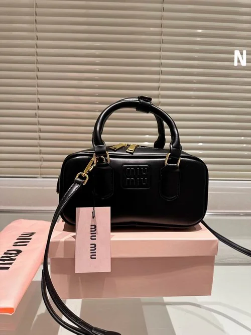 11 Miu Miu Bowling Bag Medium Women Luxury Matelasse Leather