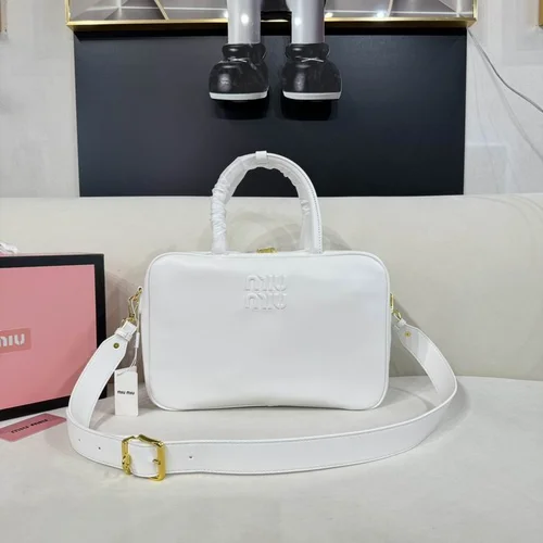 11 Miu Miu Bowling Bag Medium Women Luxury Matelasse Leather