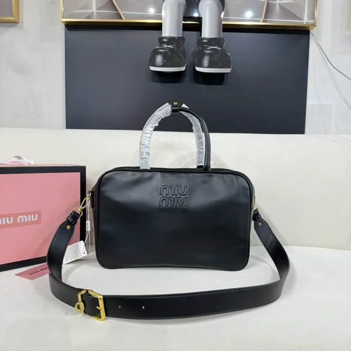 11 Miu Miu Bowling Bag Medium Women Luxury Matelasse Leather
