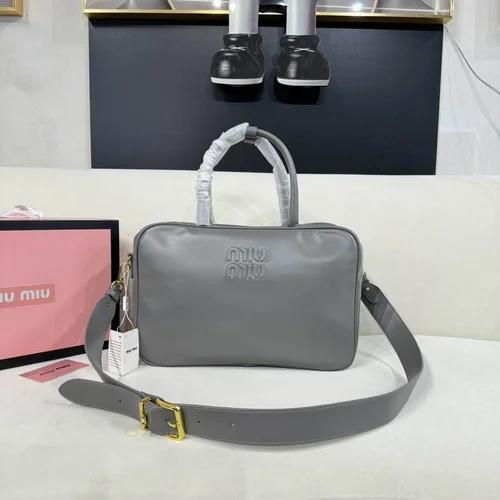 11 Miu Miu Bowling Bag Medium Women Luxury Matelasse Leather