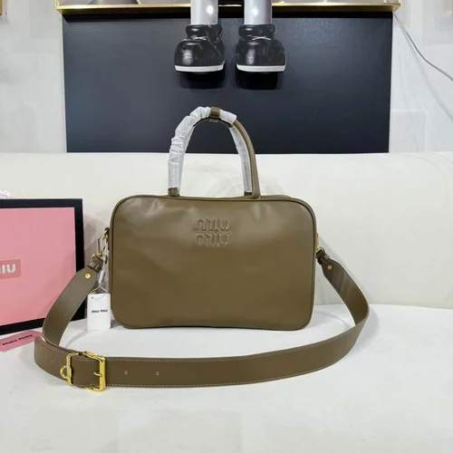 11 Miu Miu Bowling Bag Medium Women Luxury Matelasse Leather