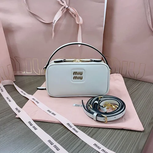11 Miu Miu Bowling Bag Medium Women Luxury Matelasse Leather