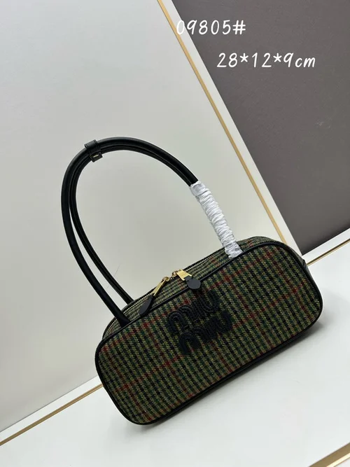 11 Miu Miu Bowling Bag Medium Women Luxury Matelasse Leather