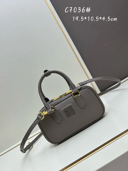 11 Miu Miu Bowling Bag Medium Women Luxury Matelasse Leather