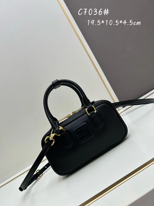 11 Miu Miu Bowling Bag Medium Women Luxury Matelasse Leather