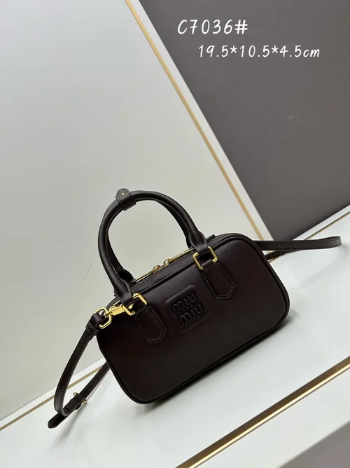 11 Miu Miu Bowling Bag Medium Women Luxury Matelasse Leather