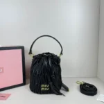 11 Miu Miu Bucket Bag Small Women Luxury Matelasse Leather