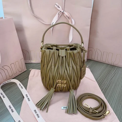 Miu Miu Original Bucket Bag Authentic Matelasse Leather