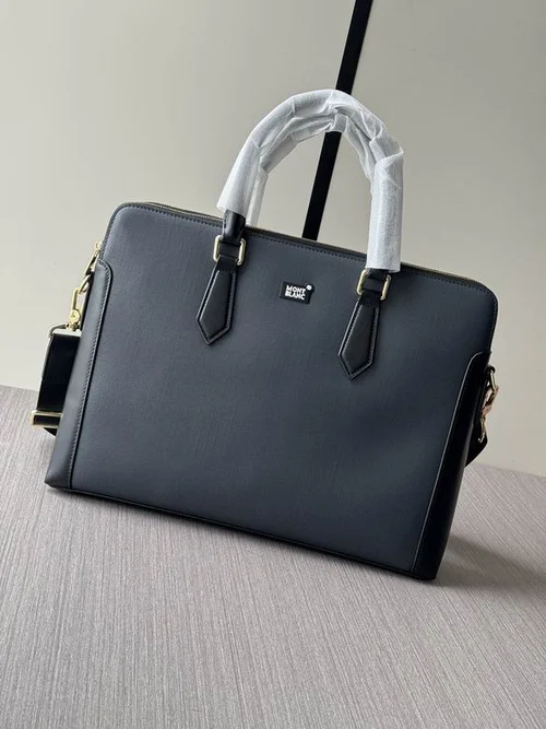 11 Montblanc Original Briefcase Men Authentic Leather Luxury