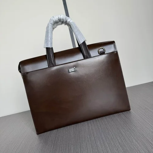 11 Montblanc Original Briefcase Men Authentic Leather Luxury