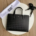 11 Montblanc Original Briefcase Men Authentic Leather Luxury