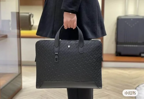 11 Montblanc Original Briefcase Men Authentic Leather Luxury
