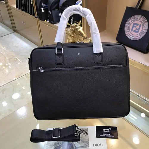 11 Montblanc Original Briefcase Men Authentic Leather Luxury