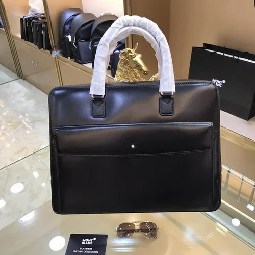 11 Montblanc Original Briefcase Men Authentic Leather Luxury
