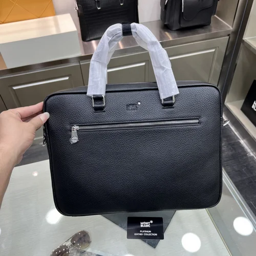 11 Montblanc Original Briefcase Men Authentic Leather Luxury