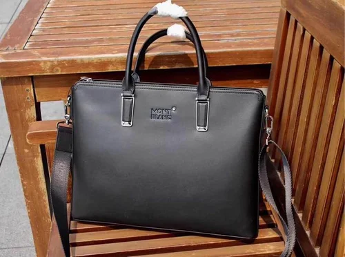 11 Montblanc Original Briefcase Men Authentic Leather Luxury