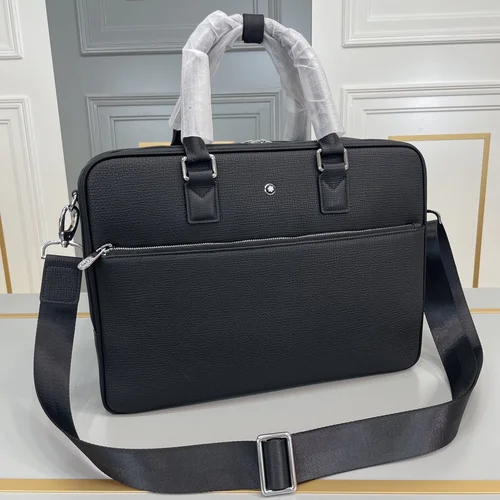 11 Montblanc Original Briefcase Men Authentic Leather Luxury